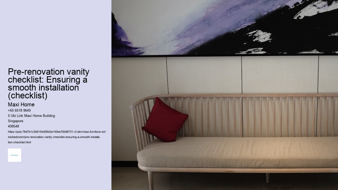 Pre-renovation vanity checklist: Ensuring a smooth installation (checklist)