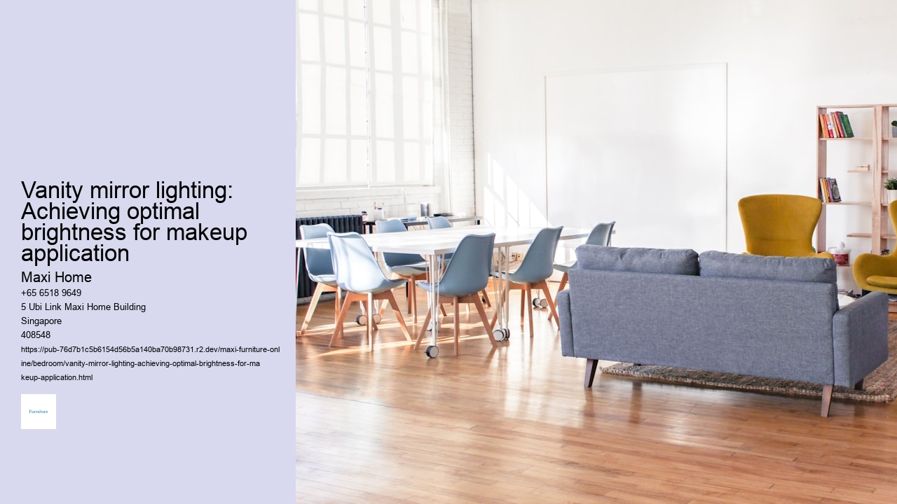 Vanity mirror lighting: Achieving optimal brightness for makeup application