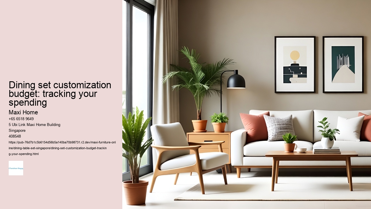 Dining set customization budget: tracking your spending