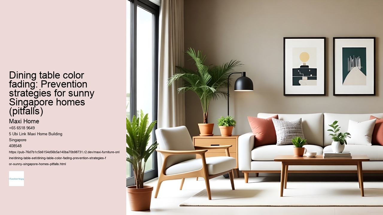 Dining table color fastness: Tracking changes under sunlight exposure (metrics)