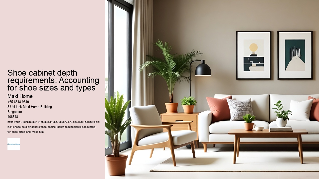 Shoe cabinet depth requirements: Accounting for shoe sizes and types