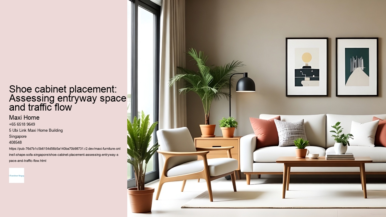 Shoe cabinet placement: Assessing entryway space and traffic flow