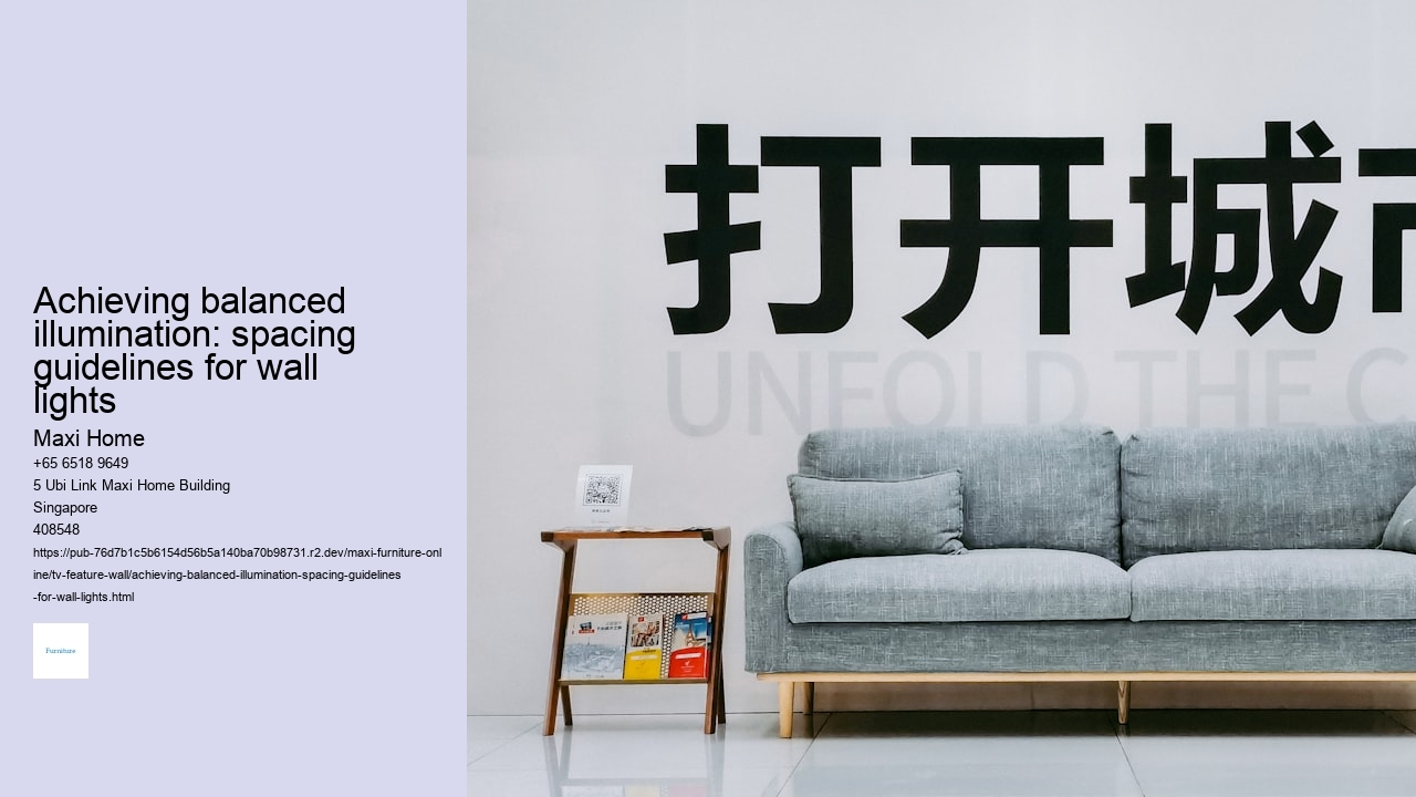 Achieving balanced illumination: spacing guidelines for wall lights