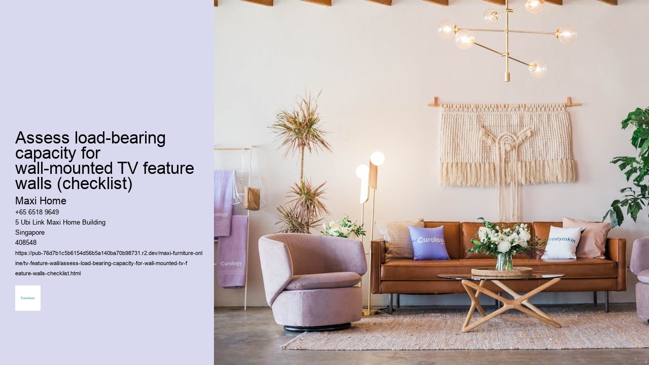 Assess load-bearing capacity for wall-mounted TV feature walls (checklist)