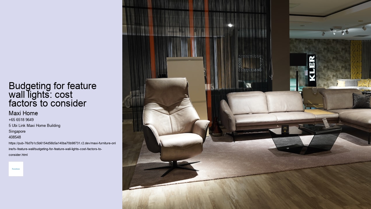 Budgeting for feature wall lights: cost factors to consider