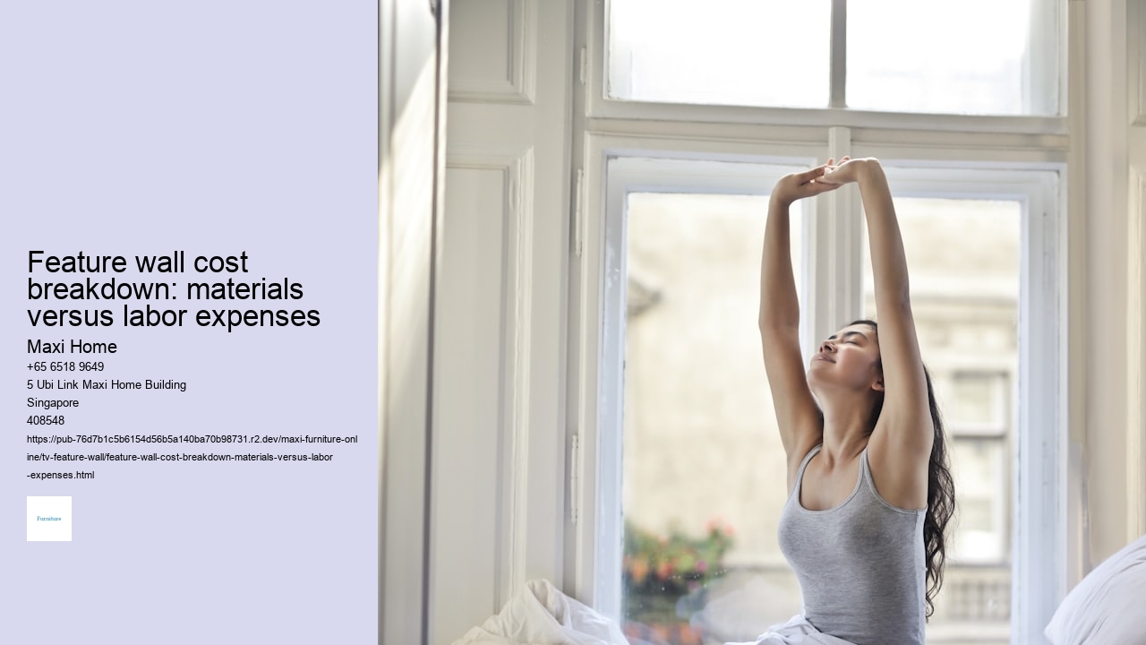 Feature wall cost breakdown: materials versus labor expenses