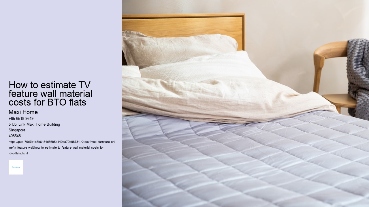 How to estimate TV feature wall material costs for BTO flats
