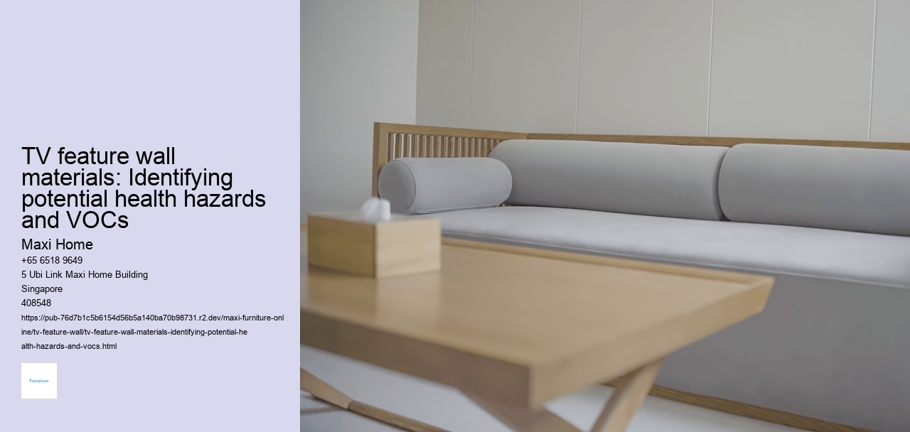 TV feature wall materials: Identifying potential health hazards and VOCs