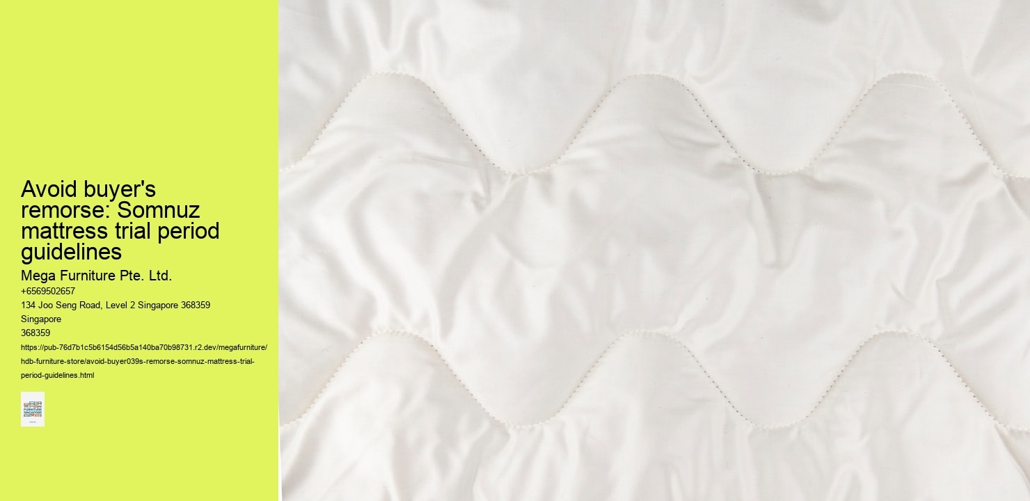 Avoid buyer's remorse: Somnuz mattress trial period guidelines