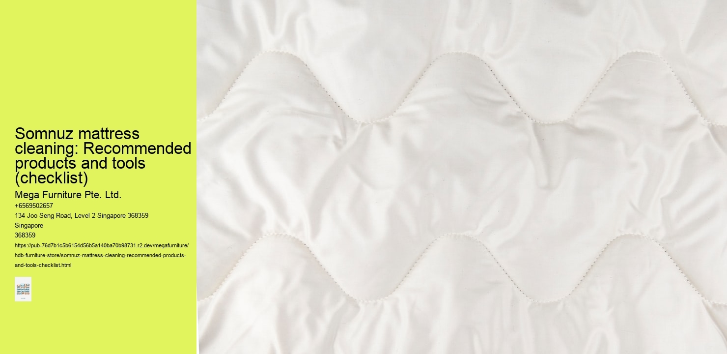 Somnuz mattress cleaning: Recommended products and tools (checklist)