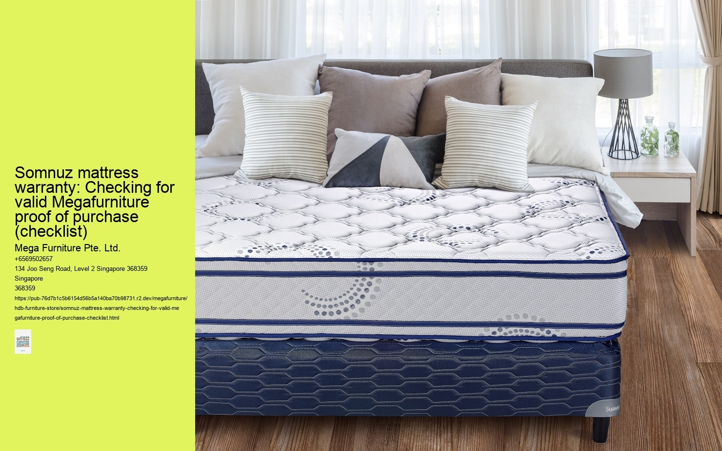 Somnuz mattress warranty: Checking for valid Megafurniture proof of purchase (checklist)