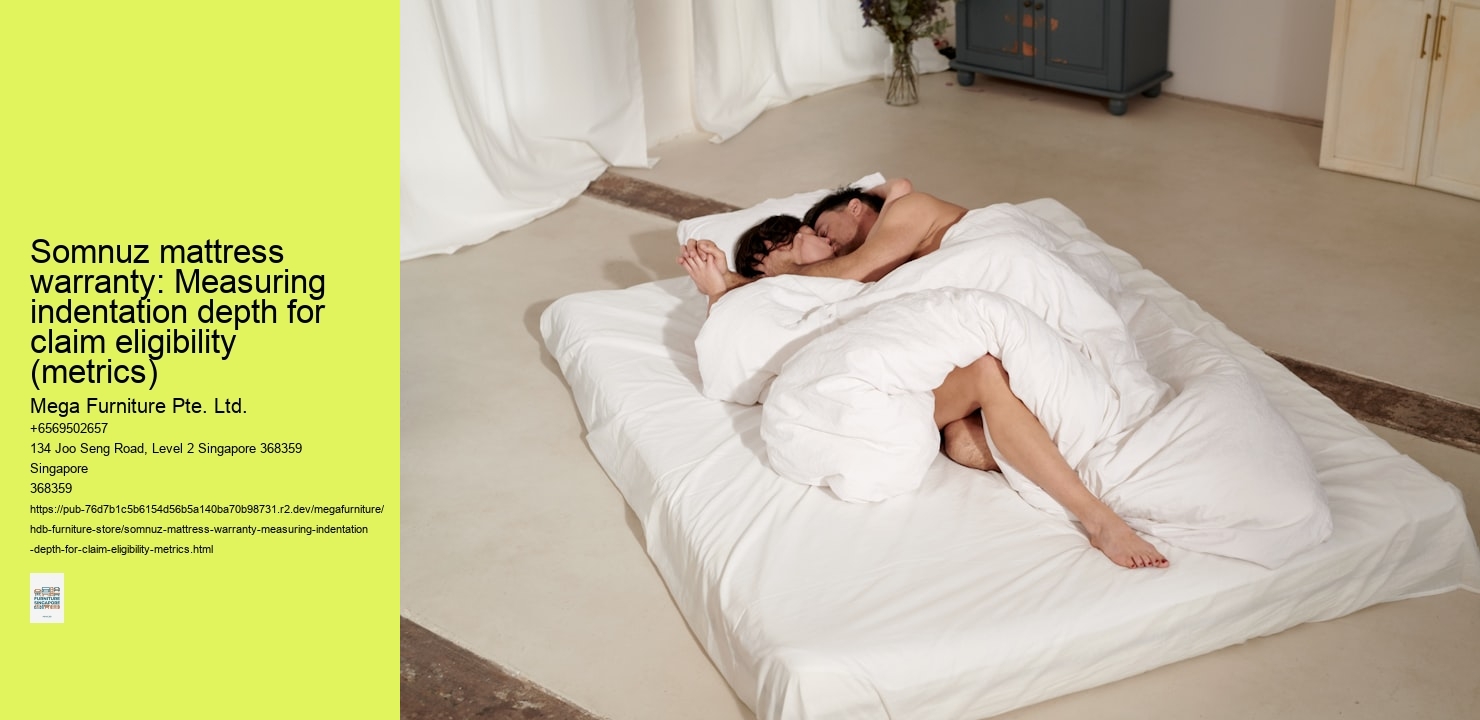 Somnuz mattress warranty: Measuring indentation depth for claim eligibility (metrics)