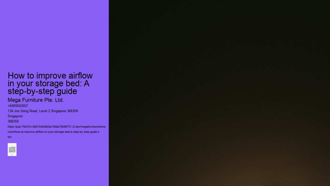 How to improve airflow in your storage bed: A step-by-step guide