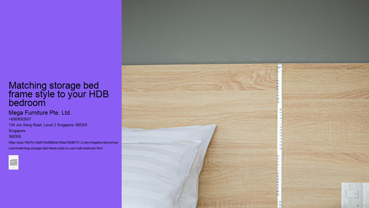 Matching storage bed frame style to your HDB bedroom