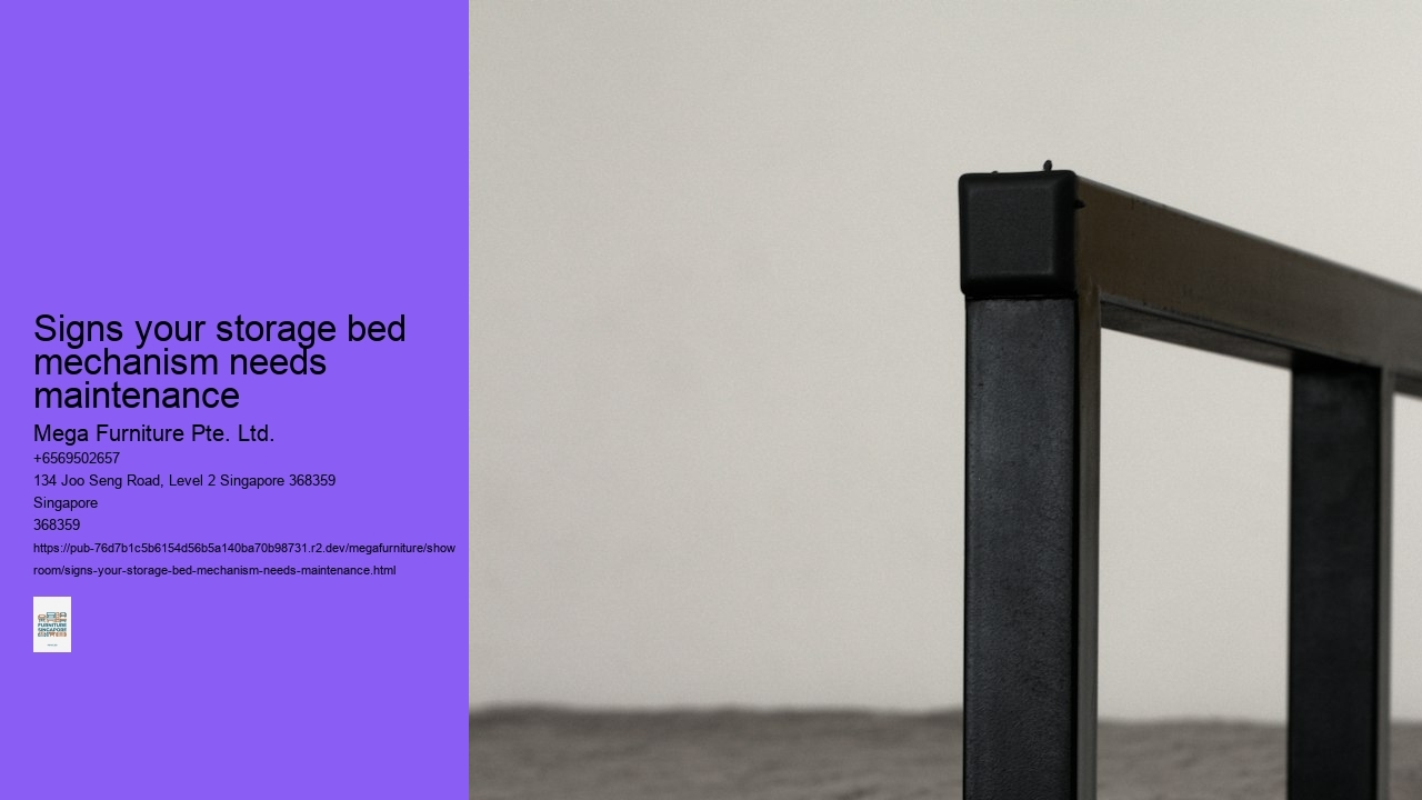 Signs your storage bed mechanism needs maintenance