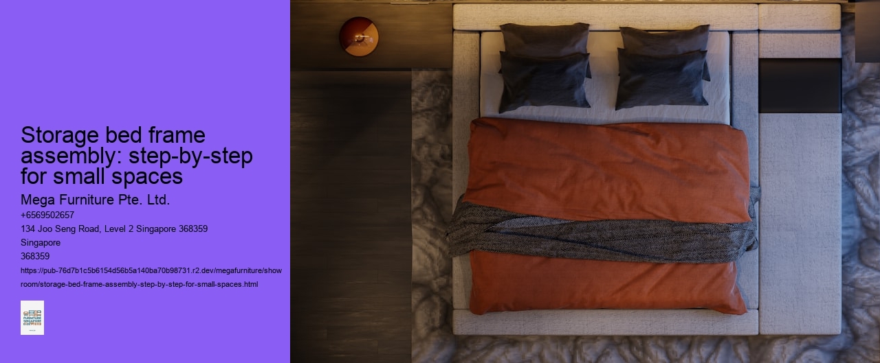 Storage bed frame assembly: step-by-step for small spaces