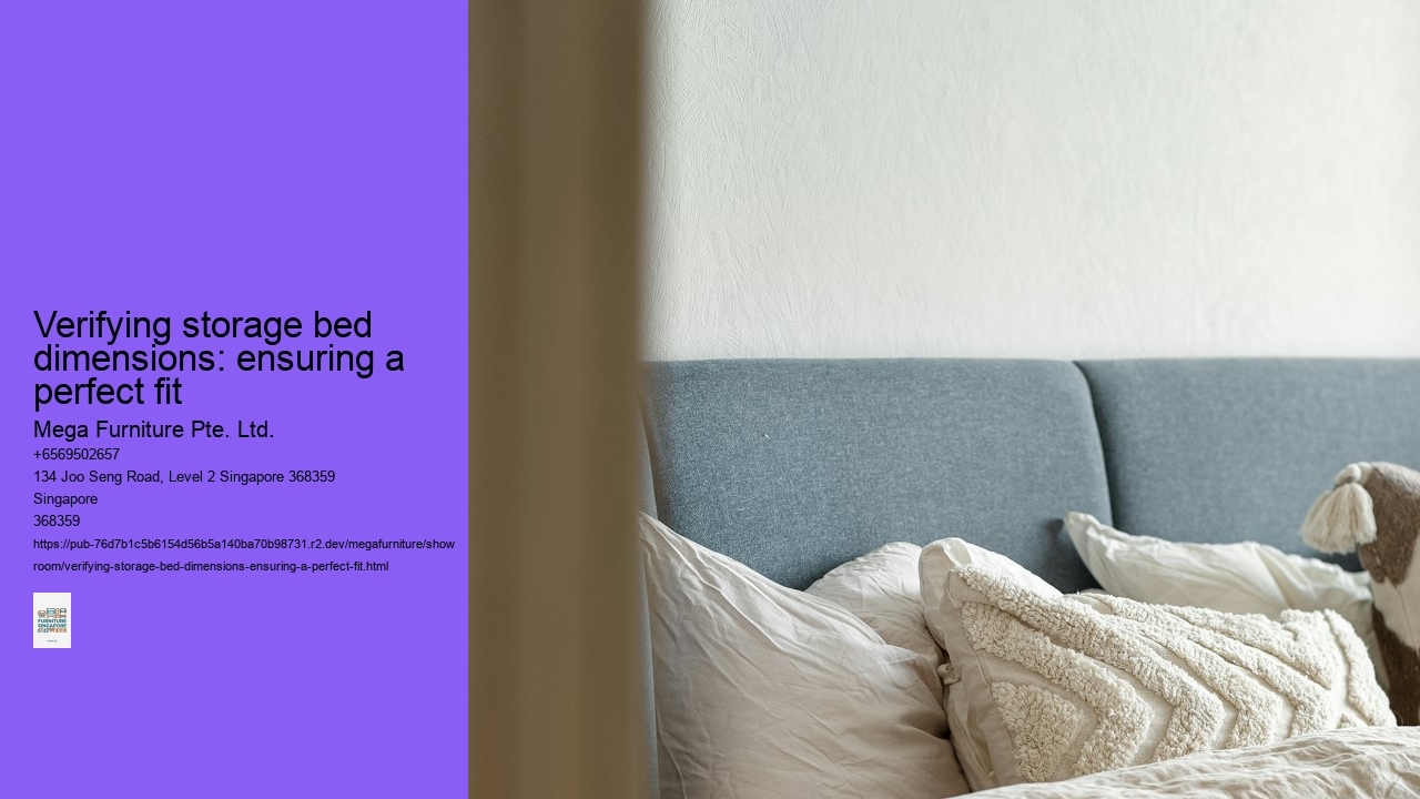 Verifying storage bed dimensions: ensuring a perfect fit